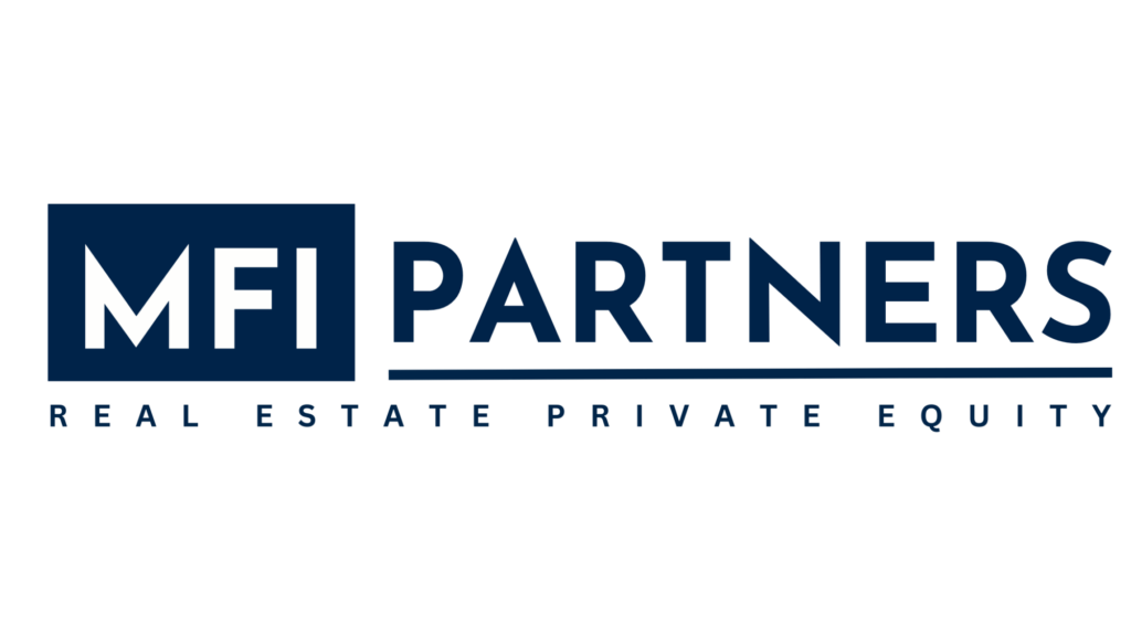 MFI Partners Logo Transparant with Blue Lettering