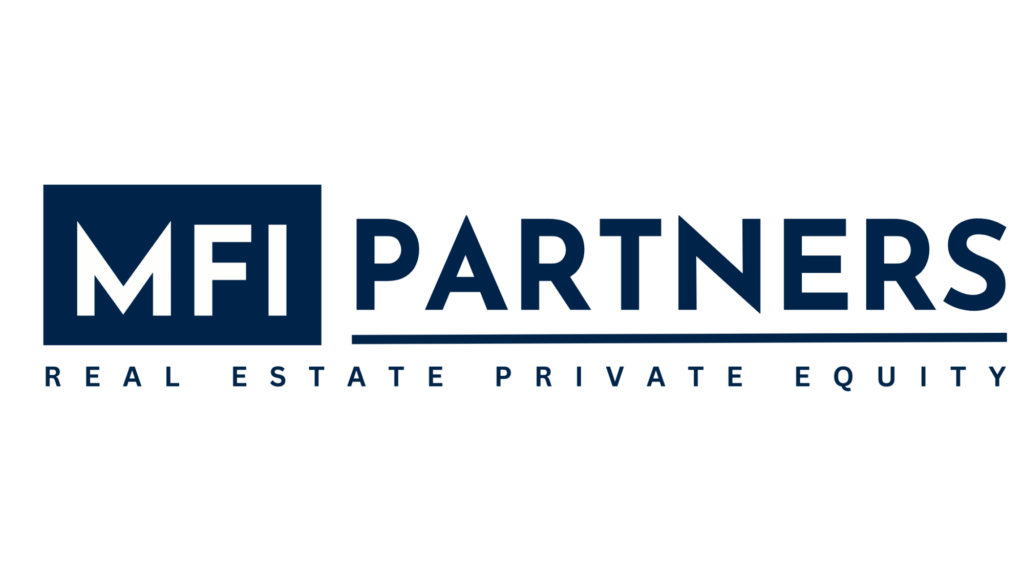 MFI Partners Logo Transparant with Blue Lettering